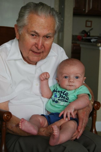 George and Great Grandson Cooper Gentry 2014